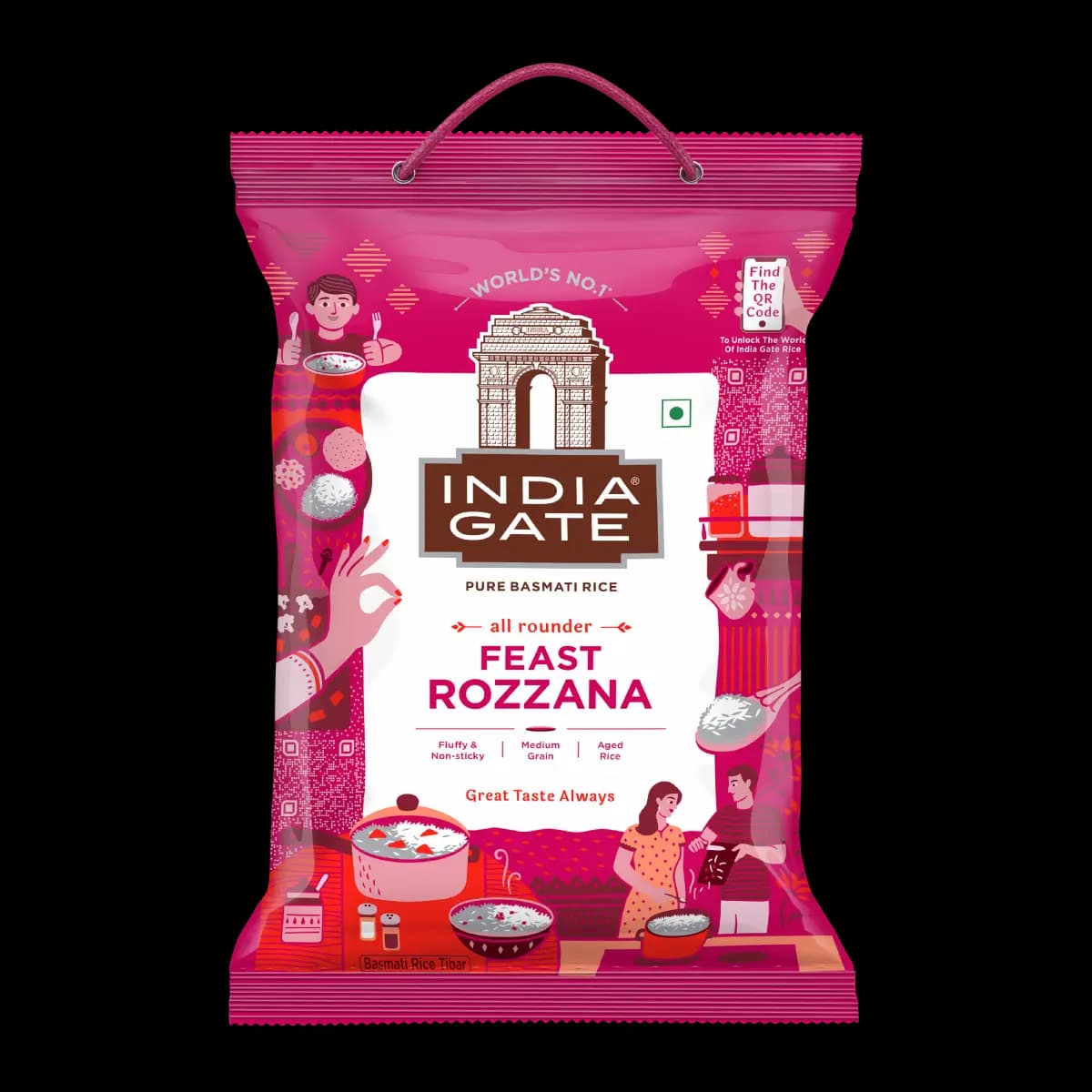 Basmati India Gate Rozana 1 kg package